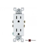Leviton 5325-S 15 Amp, 125 Volt, Decora Duplex Receptacle, Residential Grade, Grounding, Mahogany